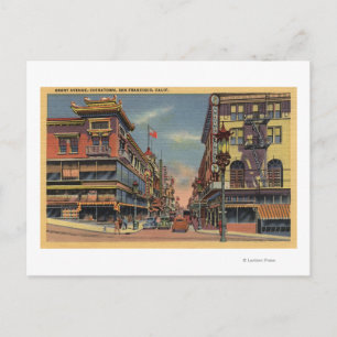 Carte Postale Vue sur Grant Avenue, Chinatown