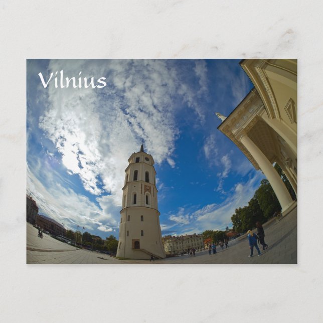 Carte Postale Vue sur la basilique de la Cathédrale, Vilnius Lit (Devant)