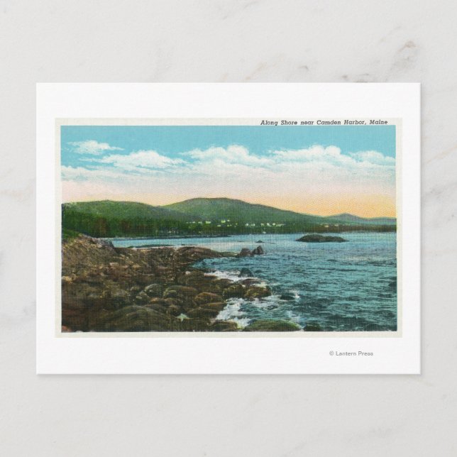 Carte Postale Vue sur la Côte près du port de Camden (Devant)