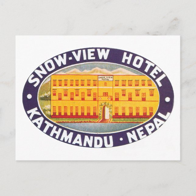 Carte Postale Vue sur la neige Hotel Kathmandu Nepal (Devant)