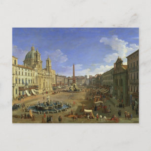 Carte Postale Vue sur la Piazza Navona, Rome