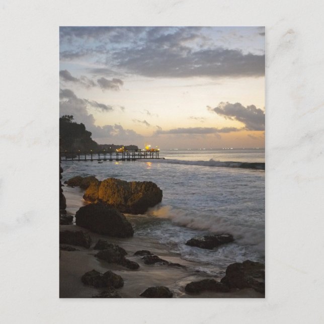 Carte Postale Vue sur la plage de Bali (Devant)