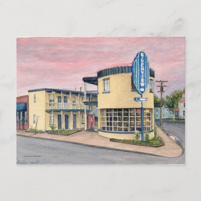 Carte Postale Vue sur la rivière à Colonial Beach (Devant)