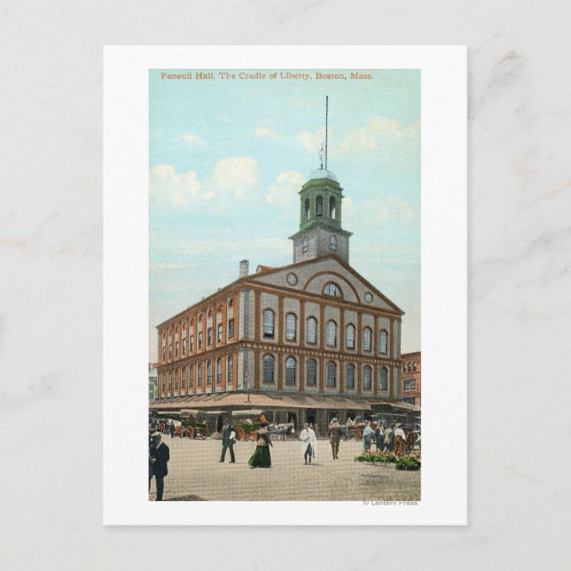 Carte Postale Vue sur la rue de la salle Faneuil (Devant)