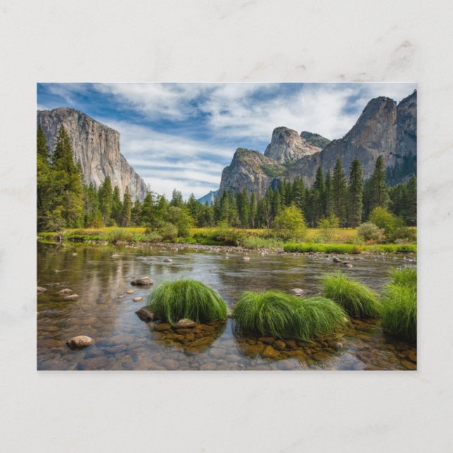 Carte Postale Vue sur la vallée du parc national Yosemite (Devant)