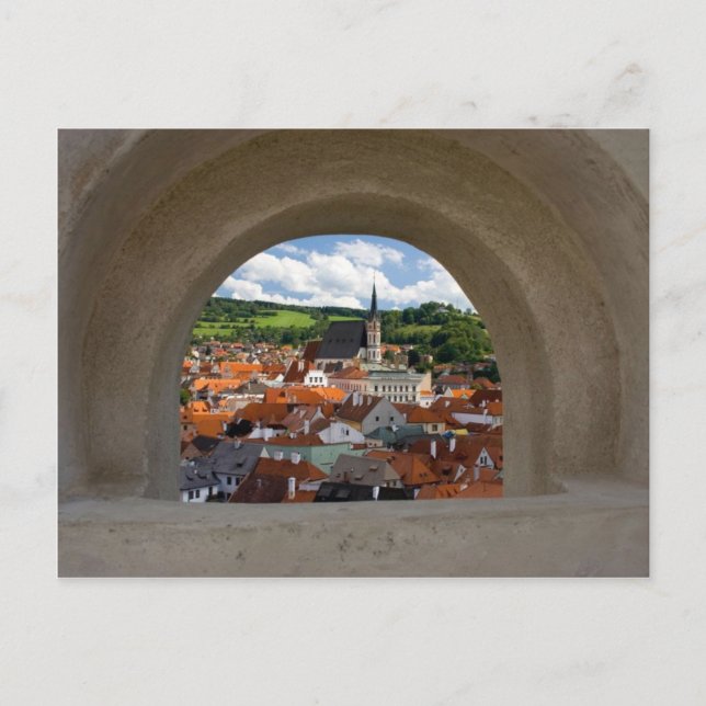 Carte Postale Vue Sur La Ville De Cesky Krumlov Depuis Le Châtea (Devant)