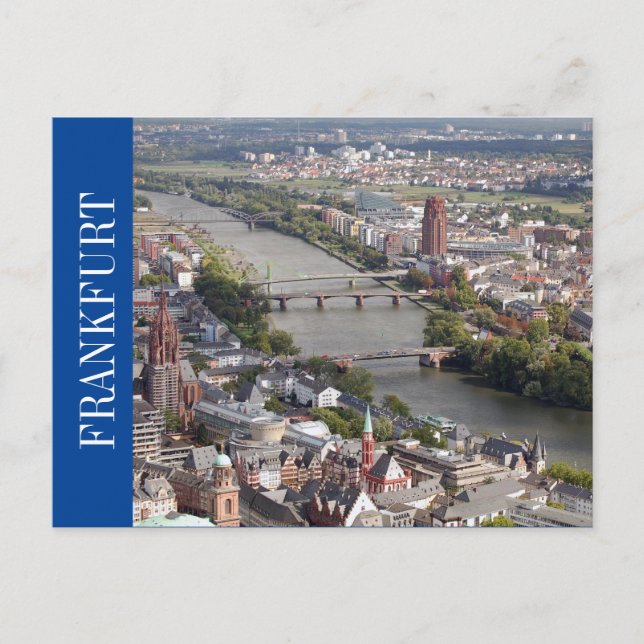 Carte Postale vue sur la ville de francfort (Devant)