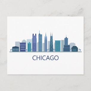 Carte Postale Vue sur la ville paysager   Chicago, Illinois