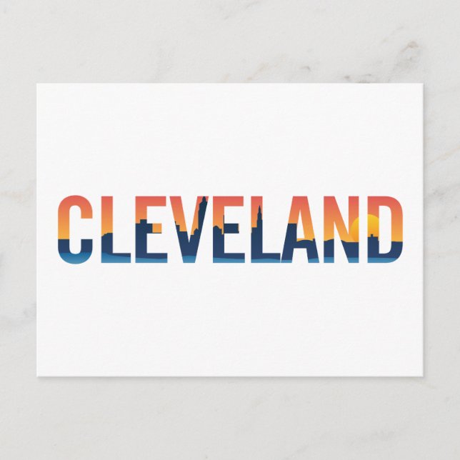 Carte Postale Vue sur la ville paysager | Cleveland, Ohio (Devant)