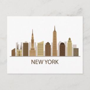 Carte Postale Vue sur la ville paysager   New York City, New Yor