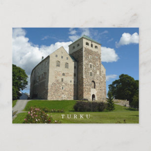 Carte postale vue sur le château de Turku