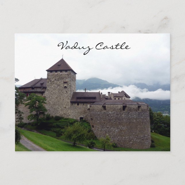 Carte Postale vue sur le château de vaduz (Devant)