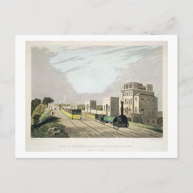 Carte Postale Vue sur le chemin de fer Manchester et Liverpool,  (Devant)