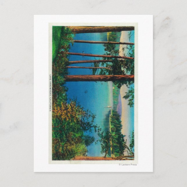 Carte Postale Vue sur le lac ArrowheadLac Arrowhead, CA (Devant)