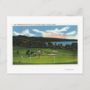 Carte Postale Vue sur le lac Cobbosseecontee et Golf Links