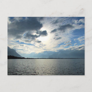 Carte Postale Vue sur le lac Léman et les Alpes