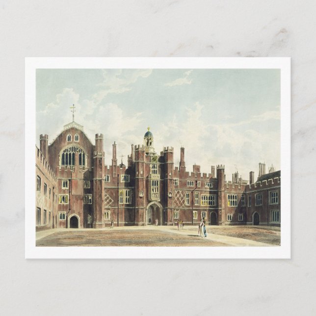 Carte Postale Vue sur le Quadrangle à Hampton Court Palace pour (Devant)
