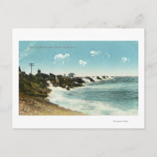 Carte Postale Vue sur le Surf et la brise-lames