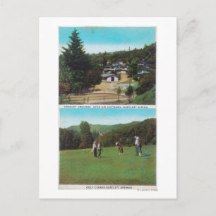 Carte Postale Vue sur le terrain de golf, le terrain de croquet,