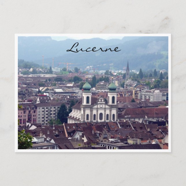 Carte Postale vue sur l'église de lucerne (Devant)