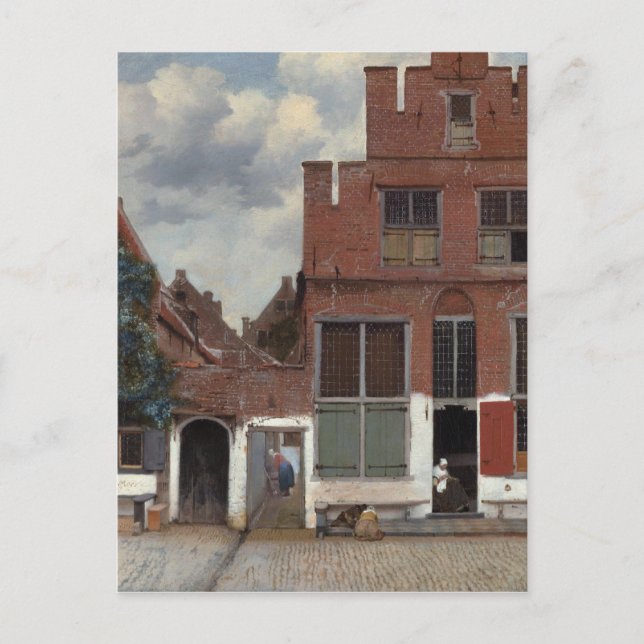Carte Postale Vue sur les maisons de Delft The Little Street (Devant)