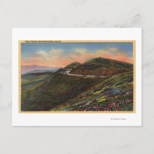 Carte Postale Vue sur les sommets jumeaux et l'autoroute