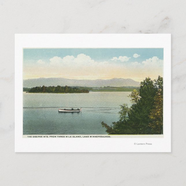 Carte Postale Vue sur l'île de trois miles de l'Ossipee Mts (Devant)