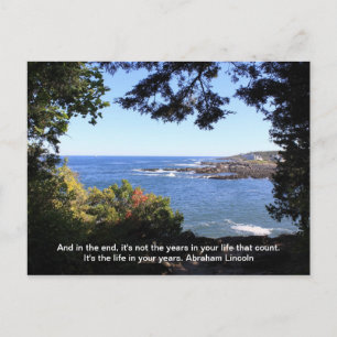 Carte Postale Vue sur l'océan avec une citation