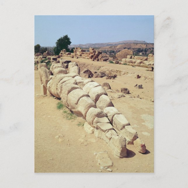 Carte Postale Vue sur l'une des statues géantes de Telemon (Devant)