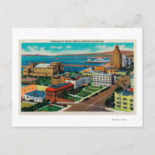 Carte Postale Vue sur Ocean Avenue, avec Auditorium