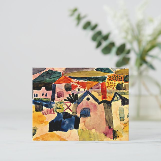 Carte Postale Vue sur Saint Germain, Paul Klee, (Debout devant)