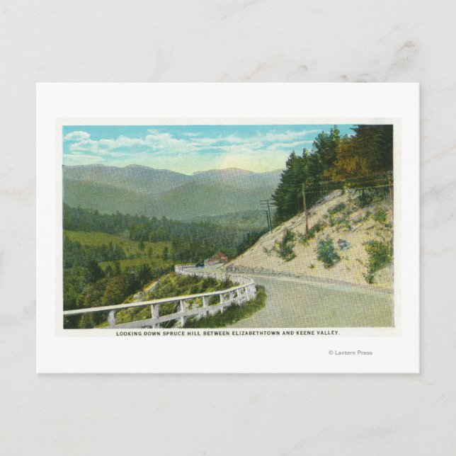 Carte Postale Vue sur Spruce Hill avant Keene Valley (Devant)