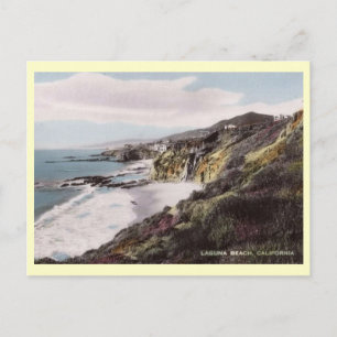Carte Postale Vue surf, Laguna Beach, Californie Vintage