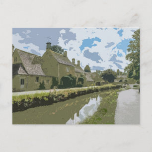 Carte postale vue village Cotswolds