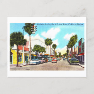Carte Postale Vue vintage de Fort Pierce, Floride,