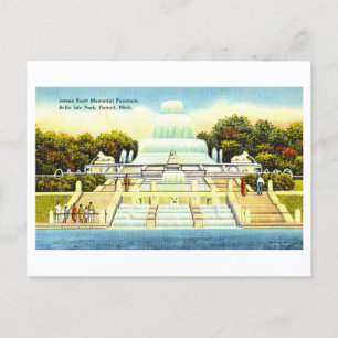 Carte Postale Vue vintage de la fontaine commémorative James Sco