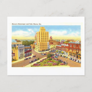 Carte Postale Vue vintage de Macon, Géorgie,