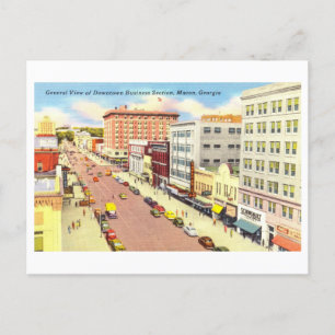 Carte Postale Vue vintage de Macon, Géorgie,