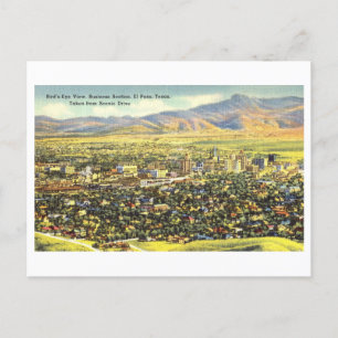 Carte Postale Vue vintage sur El Paso, Texas,