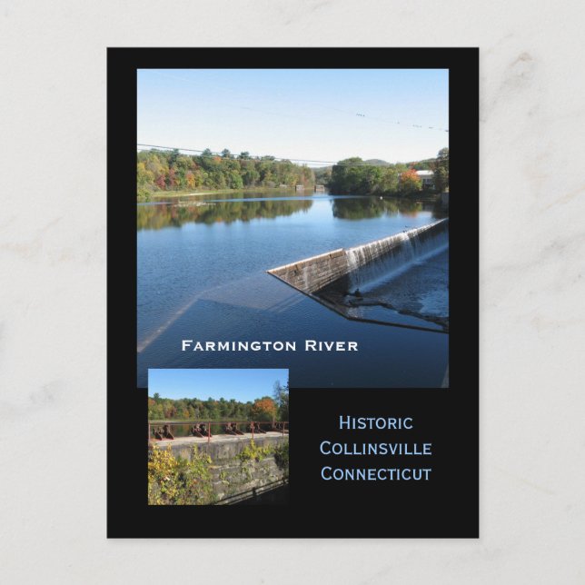 Carte Postale Vues de rivière de Farmington (Devant)