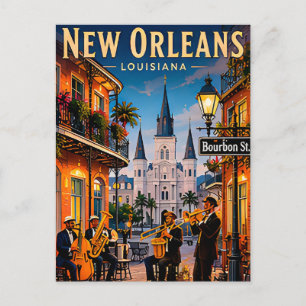 Carte Postale 🎷 Vues de rue du Quartier français de La Nouvelle