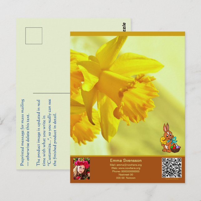 Carte Postale Vykort — Connect, Easter (Devant / Derrière)