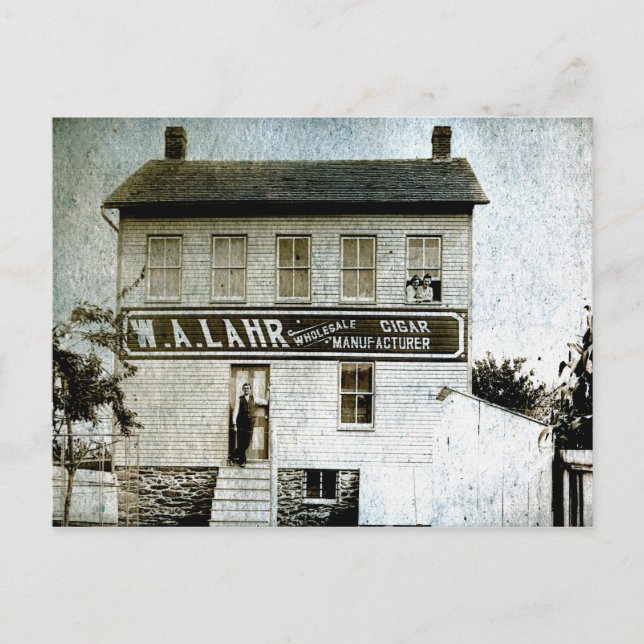 Carte Postale W. A. Lahr Grossiste Constructeur de cigare vers 1 (Devant)
