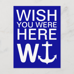 Carte Postale W Ancre Wanchor Funny Joke Gift