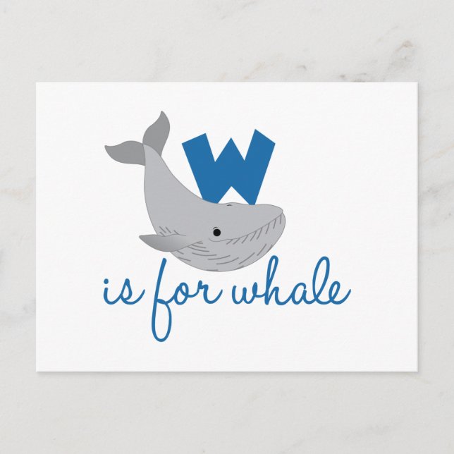 Carte Postale W Est Pour La Baleine (Devant)