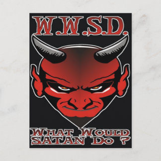 Carte Postale W.W.S.D. Que ferait Satan ?
