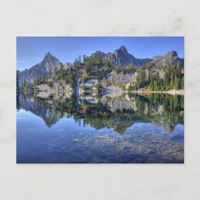 Carte Postale WA, Alpine Lakes Wilderness, Gem Lake, avec 2 (Devant)