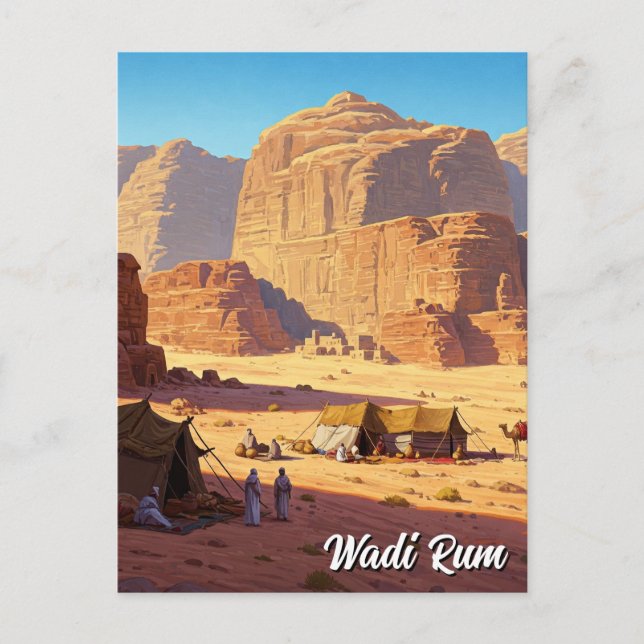 Carte Postale Wadi Rum Jordan Travel (Devant)