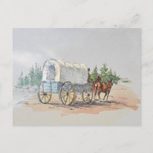 Carte Postale WAGON COUVERT par SHARON SHARPE