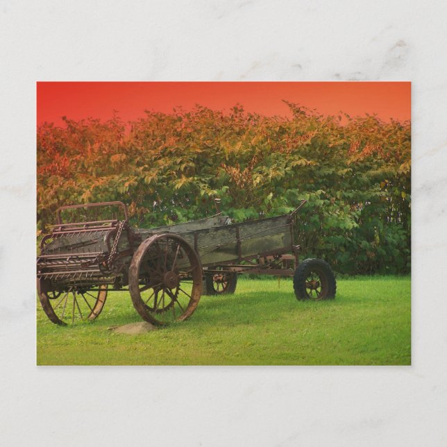 Carte Postale Wagon de ferme (Devant)